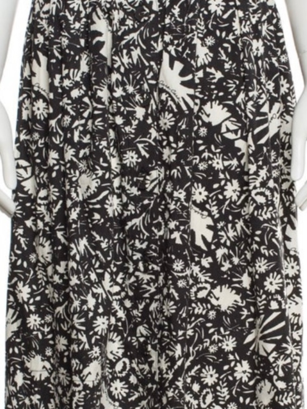 Cara Cara Black & White printed midi skirt  - Size M